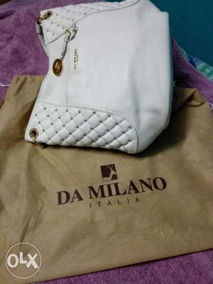 White Da Milano Italia Leather Shoulder Bag