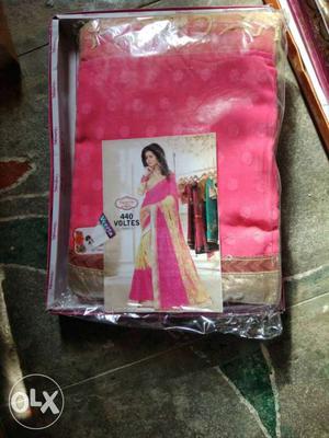 Women's Pink And Beige Traditional Dress In Pack
