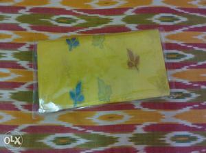 Yellow And Blue Textile With Pack