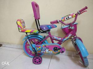 Baby's Purple And Blue Training Bicycle