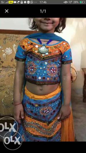 Beautiful Kids lehnga with matching custom made