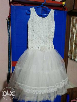 Beautiful white fairy frock, size:32