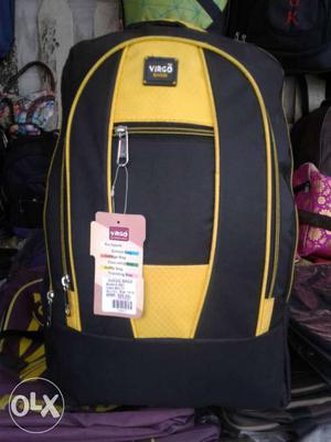 Black And Yellow Virgo Backpack