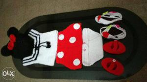 Crochet Mickey dress set for baby