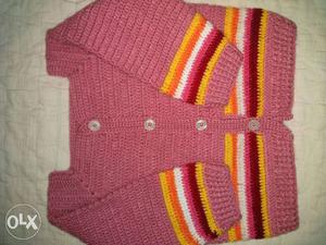 Crochet handmade sweater for 2 to 4 yrs.
