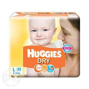 Huggies New Dry Large Size Diapers (52 Counts)