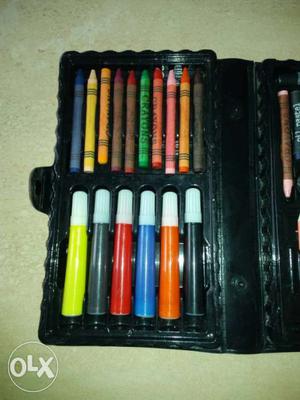 Multicolored Crayons And Markers