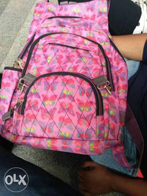 Pink Red And Yellow Backpack