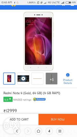 Redmi 4 4gb 64 gb with all accesories only 2-3