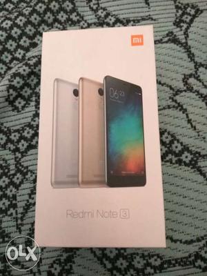 Redmi Note 3 Mobile with box and charger.