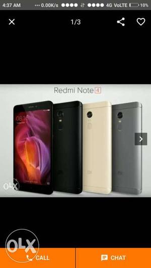 Redmi note 4 BLACK SEAL PACK 4+64 GB Call