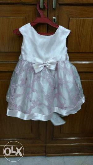 Silver coloured party frock for 24 month old baby