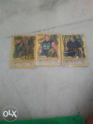 Three WWE Trading Crads