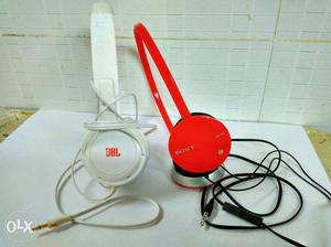 Used headphones A)JBL without Mic B)SONY with mic