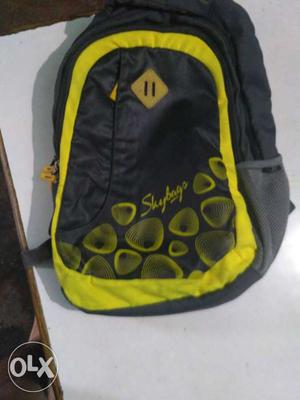 Yellow And Black Skybags Backpack Just 15 days excellent