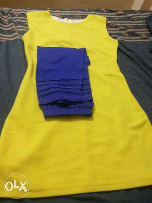 A new neon colour colledge top with short blue