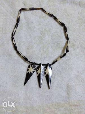 African wooden unique necklace