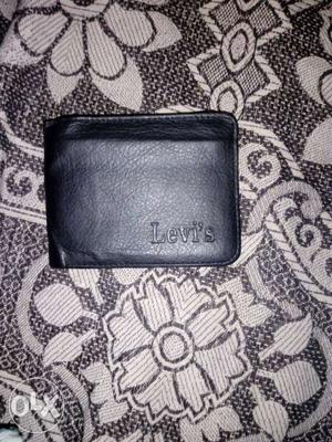Black Leather Levi's Strauss Bifold Wallet