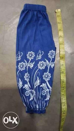 Blue And White Floral Pants \