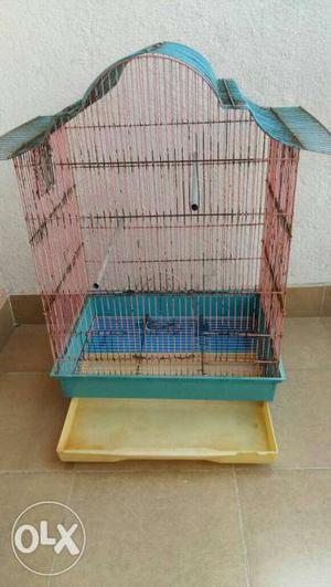 Blue and pink cage