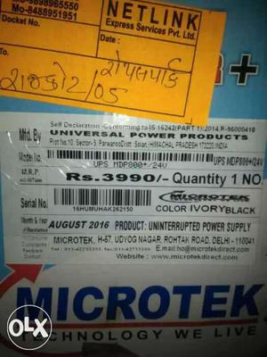 Box Pack New Microtek UPS for Sell  Only