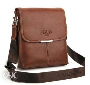Brown Leather Polo Sling Bag (Brand new)