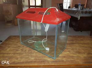 Fish tank with light fitting. 15 litre capacity.