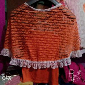 Good looking orange color top for girl's nice
