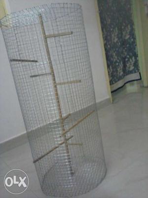 Gray Metal Birdcage