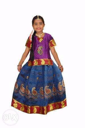 Langablouse/Pavada chatta for kids 0 to 2 years Rs.499