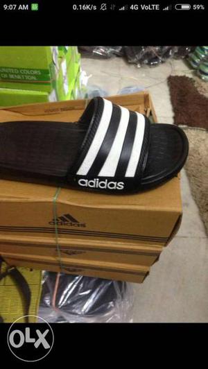 New Price 400/- only all sizes available Black Adidas Slide