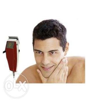 Red And White Corded Hair Clipper