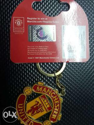 Red And Yellow Manchester United Keychain/keyring