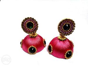 Sapthami's Silk Thread Earring -Jhumka's