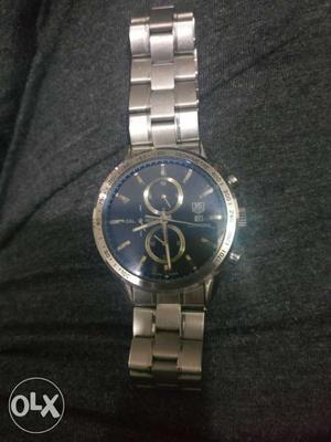 Silver Link Bracelet Tag Heuer Chronograph Watch