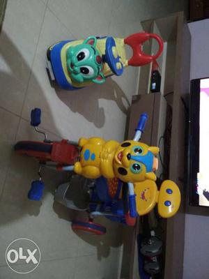 Toddler's Two Ride-on Toy Cars