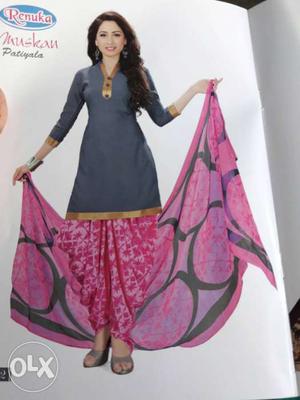 Unstiched Branded Synthetic salwar