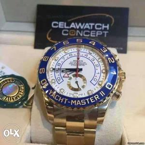 Unused rolex yachtmaster 2 gold blue and white only for