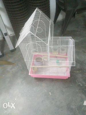 Very fine bird cage made of plastic base n iron