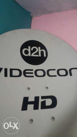 White Videocon HD D2h Satellite Dish