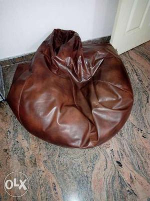 2 year old leather type bean bag. XXL size