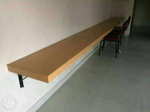 4 Brown Wooden Wall Mount Table minimum  sitting