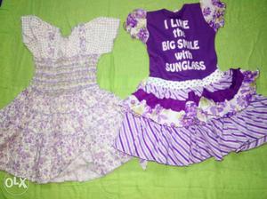 4 nos. baby girl frock (one time used) for sale.