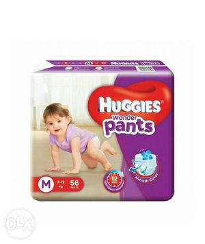 56 Pcs Medium Huggies Wonder Pants Pack