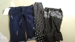 Black And Blue Fabric Pants