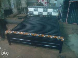 Black And White Metal Frame Bed