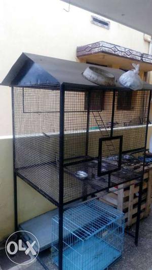 Black Steel Pet Cages