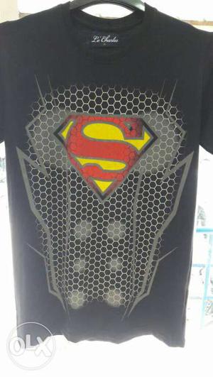 Black Superman Crew-neck T-shirt