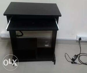 Black Wooden Compute Desk