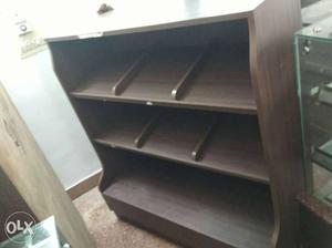 Brown Wooden 3-layers Shelves